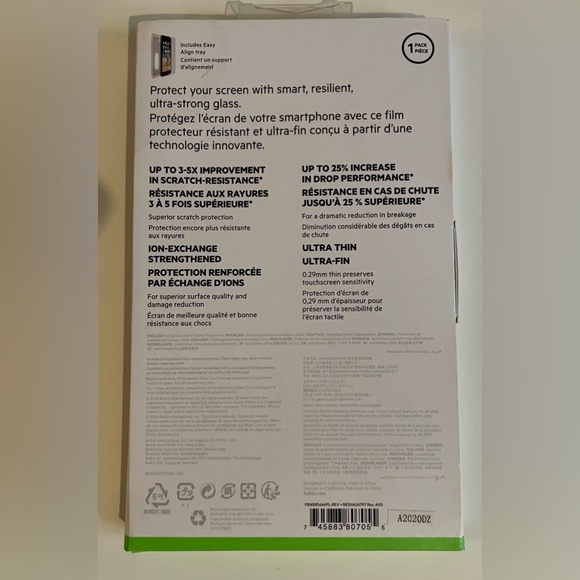 Belkin Anti-Glare Screen Protection for iPhone SE / 8 / 7 Apple - Picture 2 of 3